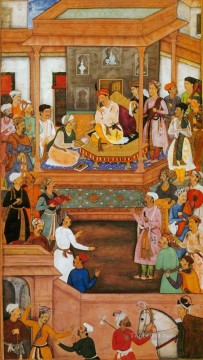 イスラム教 Painting - アクバルナ宗教的イスラム教を紹介するアブルファズル